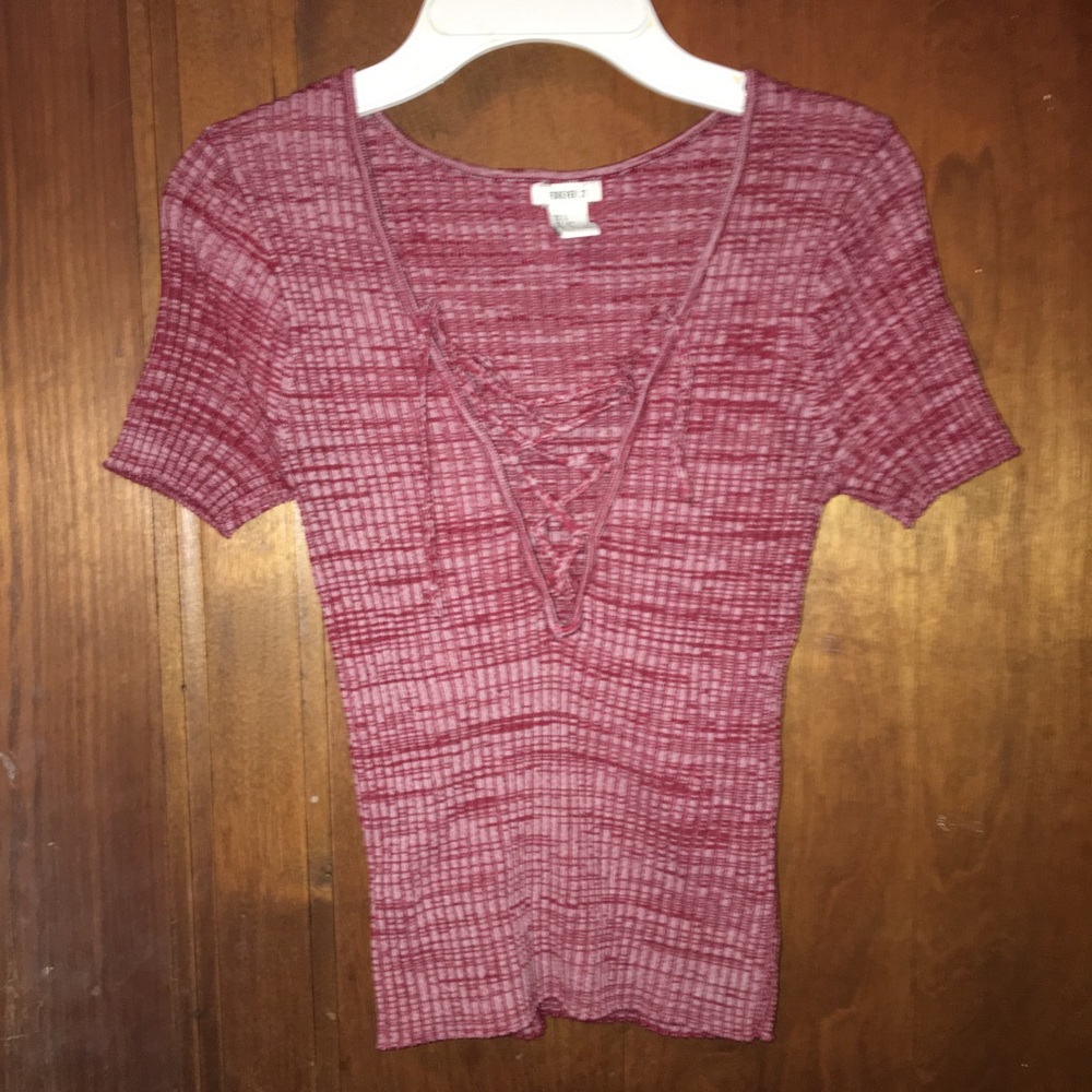 Forever 21 tie up crop top